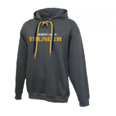  faceoff 2-lace hoodie with matching Navy and Vegas Gold Laces