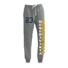 Grey VIntage Jogger with Desert Vista THUNDER text on leg