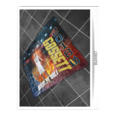 Plush 50" x 60" blanket throw with custom player image